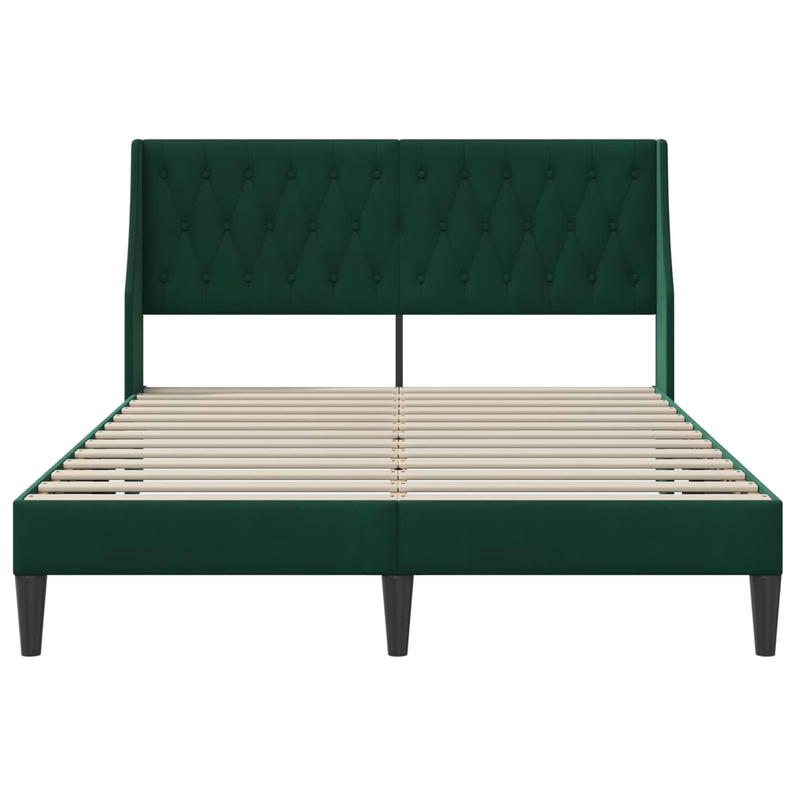 Struttura del letto Verde Scuro 160 x 200 cm Velluto | homemem39