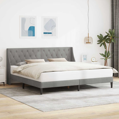 Struttura del letto Grigio chiaro 180 x 200 cm Velluto | homemem39