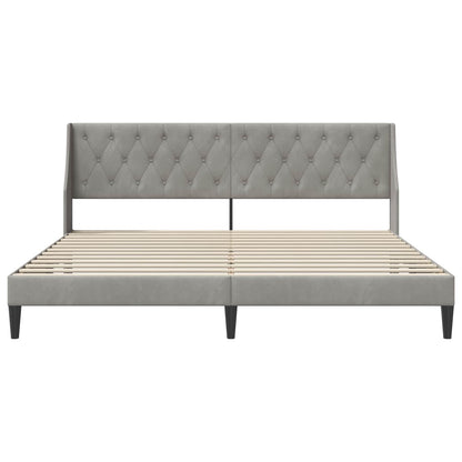 Struttura del letto Grigio chiaro 180 x 200 cm Velluto | homemem39