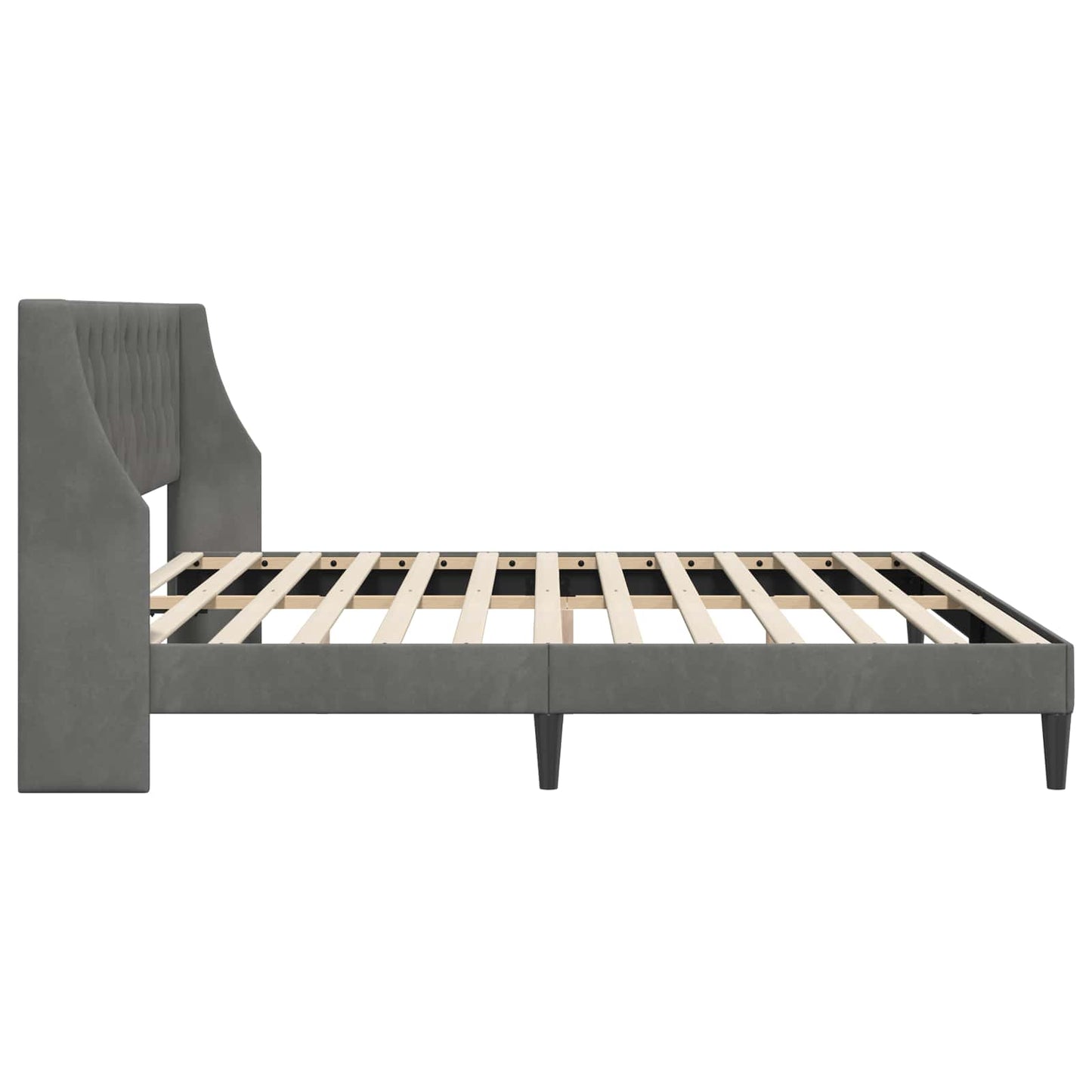 Struttura del letto Grigio scuro 180 x 200 cm Velluto | homemem39