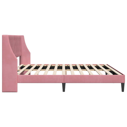 Struttura del letto con testiera Rosa 180 x 200 cm Velluto | homemem39