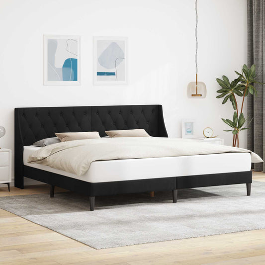 Struttura del letto con testiera Nero 180 x 200 cm Velluto | homemem39