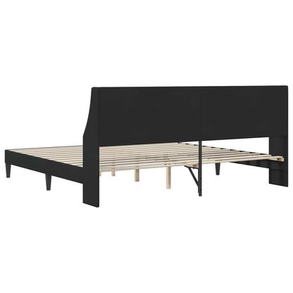 Struttura del letto con testiera Nero 180 x 200 cm Velluto | homemem39