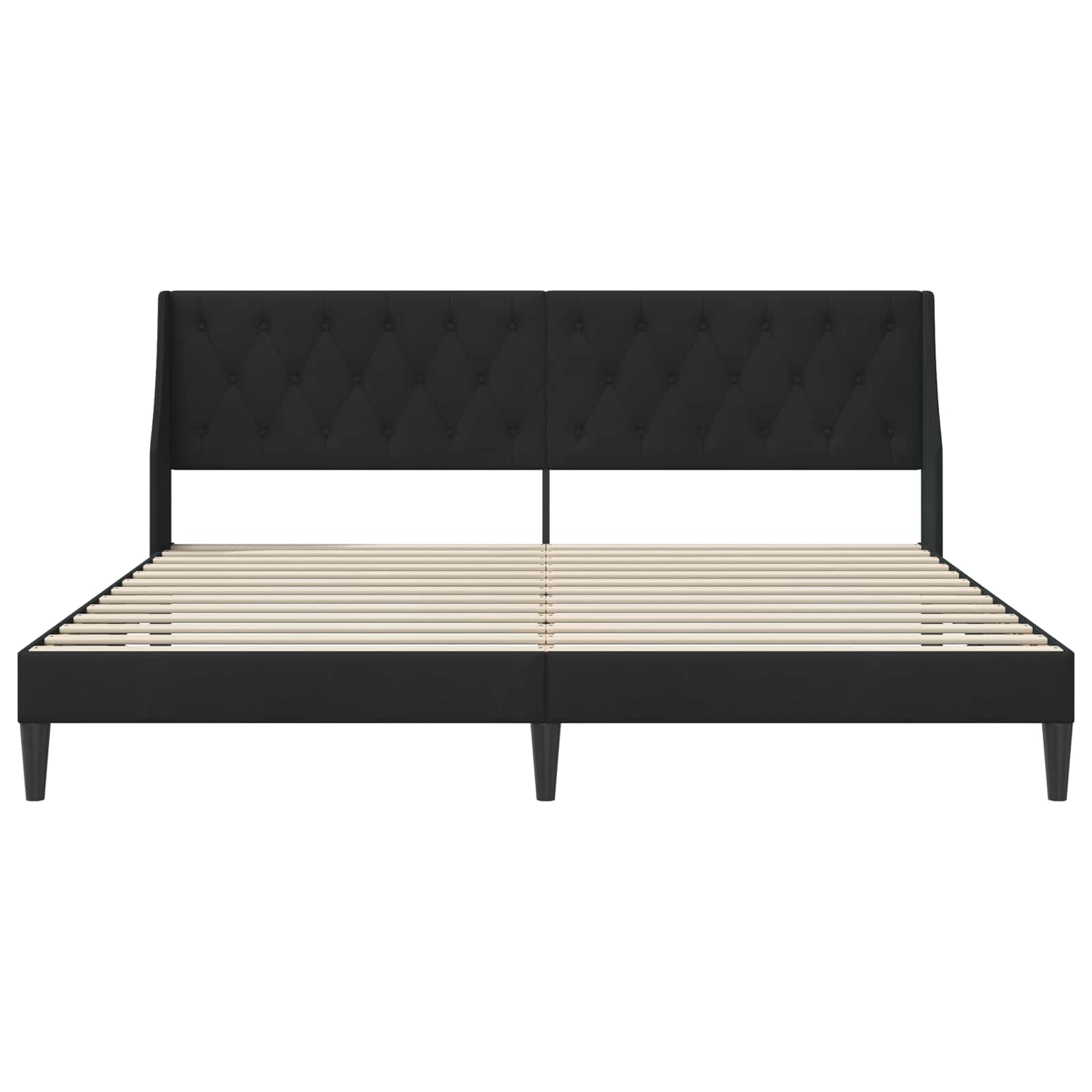 Struttura del letto con testiera Nero 180 x 200 cm Velluto | homemem39