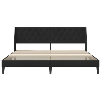 Struttura del letto con testiera Nero 180 x 200 cm Velluto | homemem39