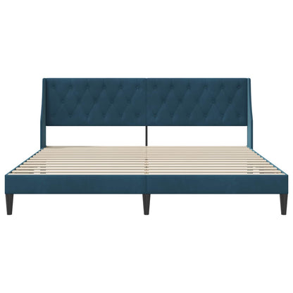 Struttura del letto con testiera Blu 180 x 200 cm Velluto | homemem39