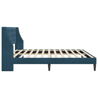 Struttura del letto con testiera Blu 180 x 200 cm Velluto | homemem39