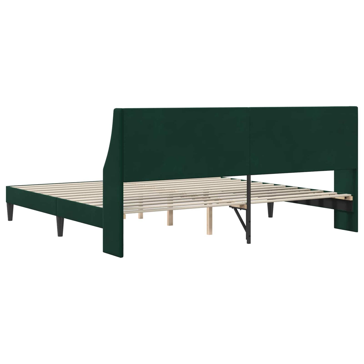 Struttura del letto Verde Scuro 200 x 200 cm Velluto | homemem39