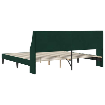 Struttura del letto Verde Scuro 200 x 200 cm Velluto | homemem39