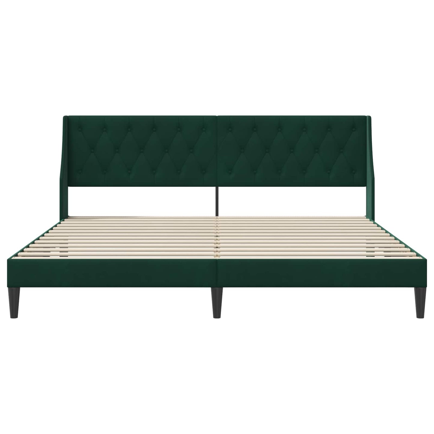 Struttura del letto Verde Scuro 200 x 200 cm Velluto | homemem39