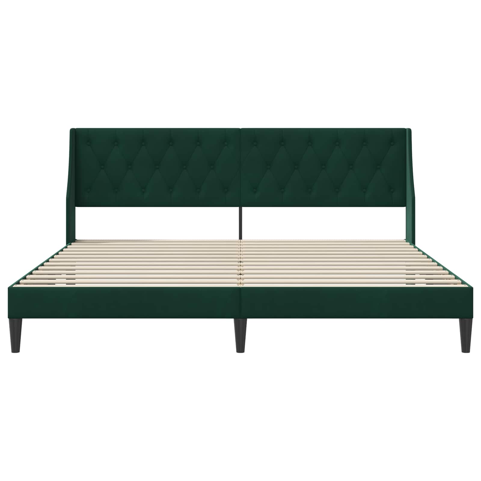 Struttura del letto Verde Scuro 200 x 200 cm Velluto | homemem39