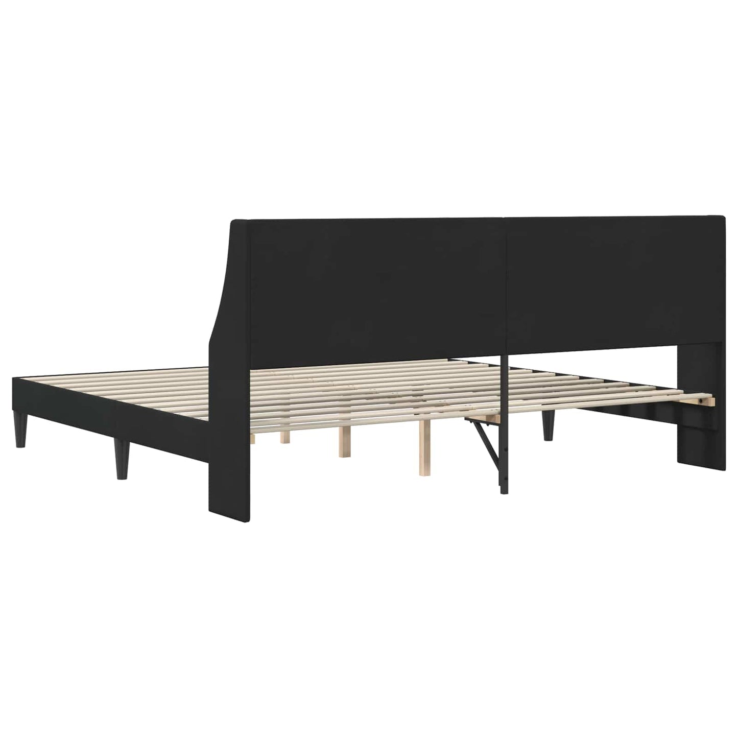 Struttura del letto con testiera Nero 200 x 200 cm Velluto | homemem39