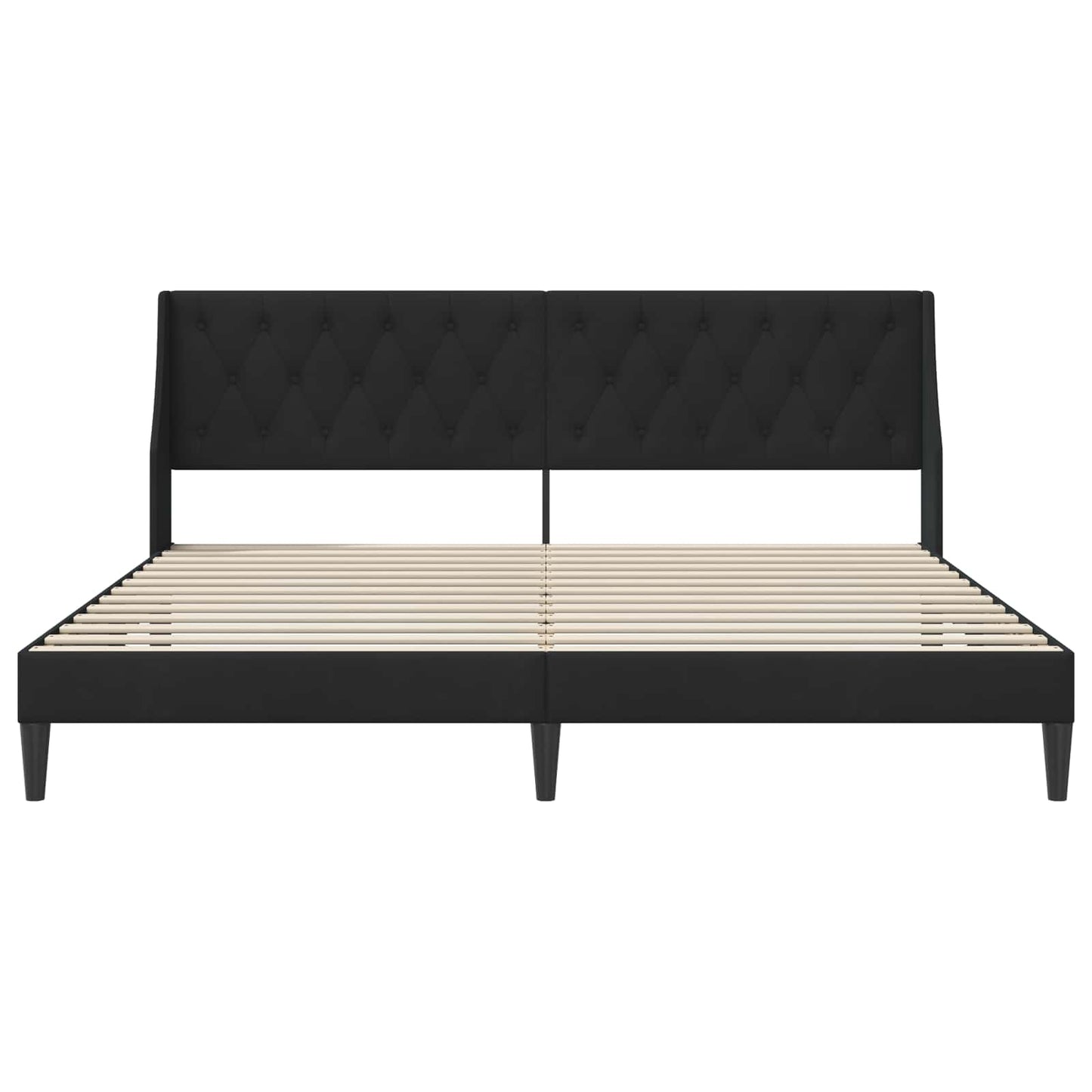 Struttura del letto con testiera Nero 200 x 200 cm Velluto | homemem39