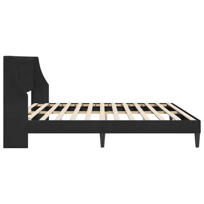 Struttura del letto con testiera Nero 200 x 200 cm Velluto | homemem39