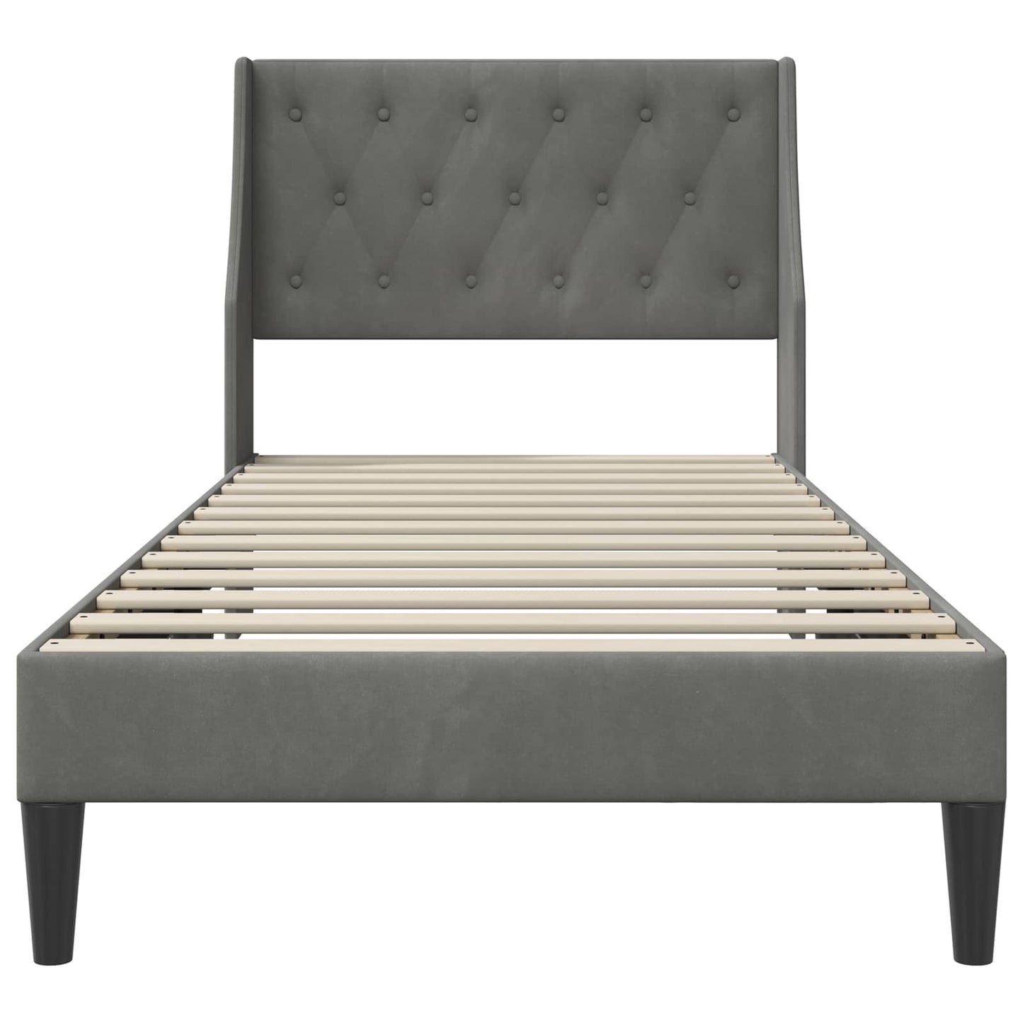 Struttura del letto Grigio Scuro 100 x 203 cm Velluto | homemem39