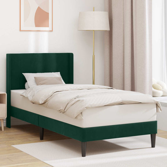 Struttura del letto Verde Scuro 80 x 200 cm Velluto | homemem39