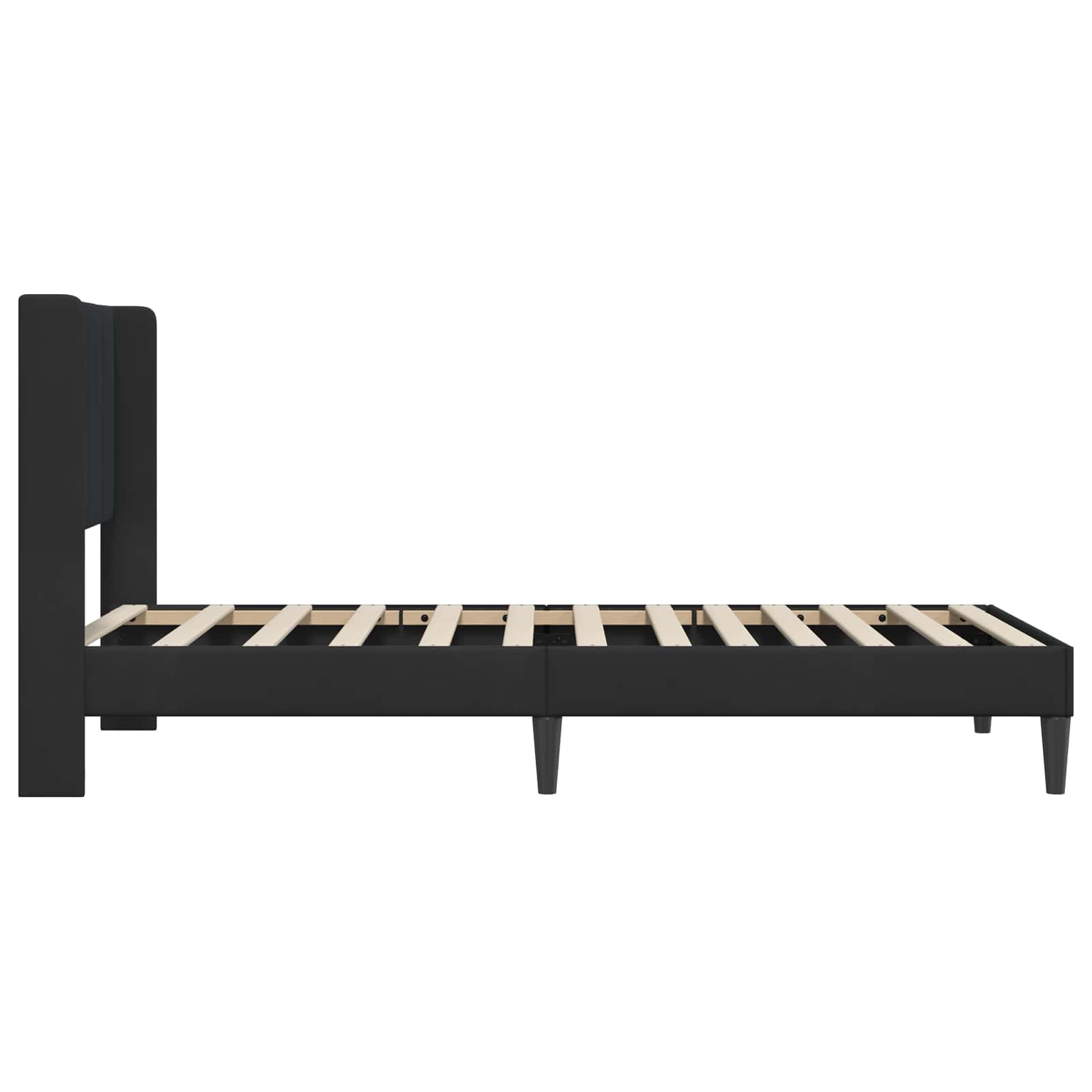 Struttura del letto con testiera Nero 80 x 200 cm Velluto | homemem39