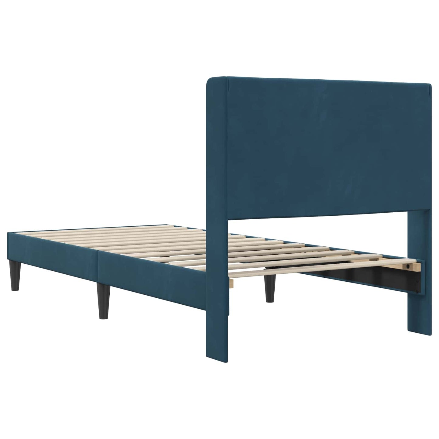 Struttura del letto con testiera Blu 80 x 200 cm Velluto | homemem39