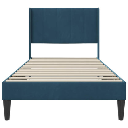 Struttura del letto con testiera Blu 80 x 200 cm Velluto | homemem39