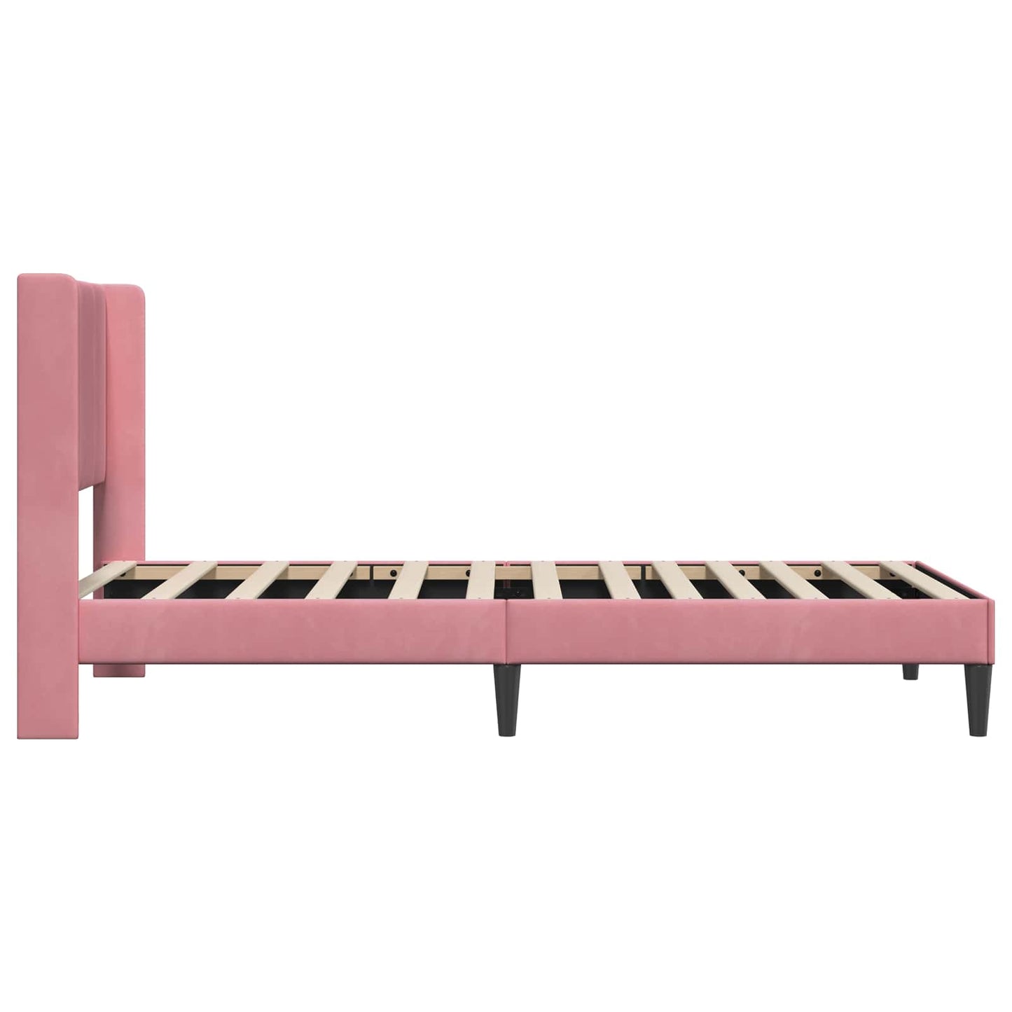 Struttura del letto con testiera Rosa 90 x 190 cm Velluto | homemem39