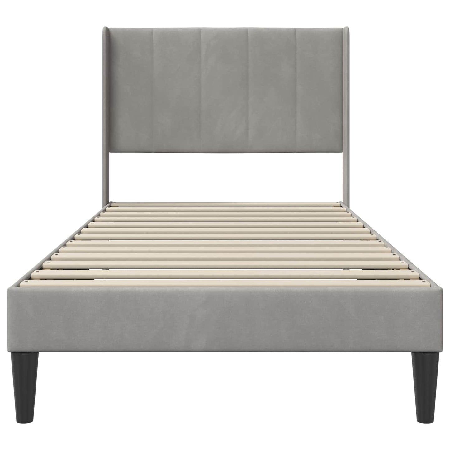 Struttura del letto Grigio Chiaro 90 x 200 cm Velluto | homemem39