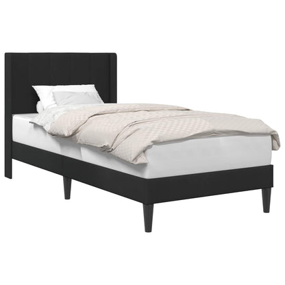 Struttura del letto con testiera Nero 90 x 200 cm Velluto | homemem39