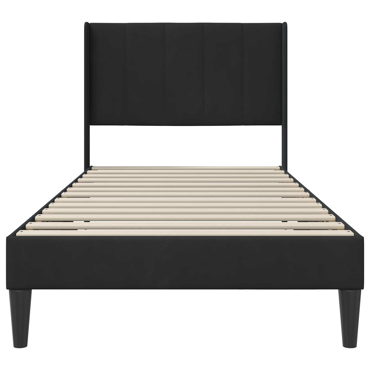 Struttura del letto con testiera Nero 90 x 200 cm Velluto | homemem39