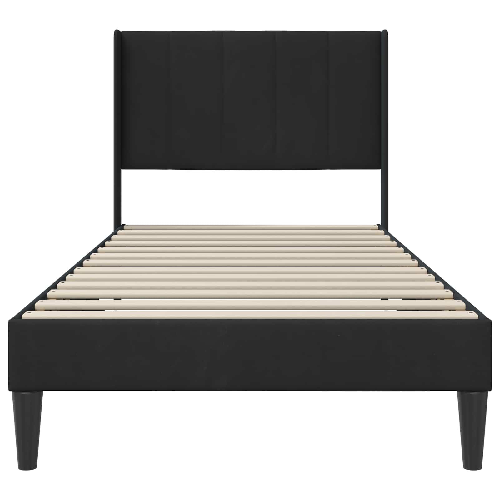 Struttura del letto con testiera Nero 90 x 200 cm Velluto | homemem39