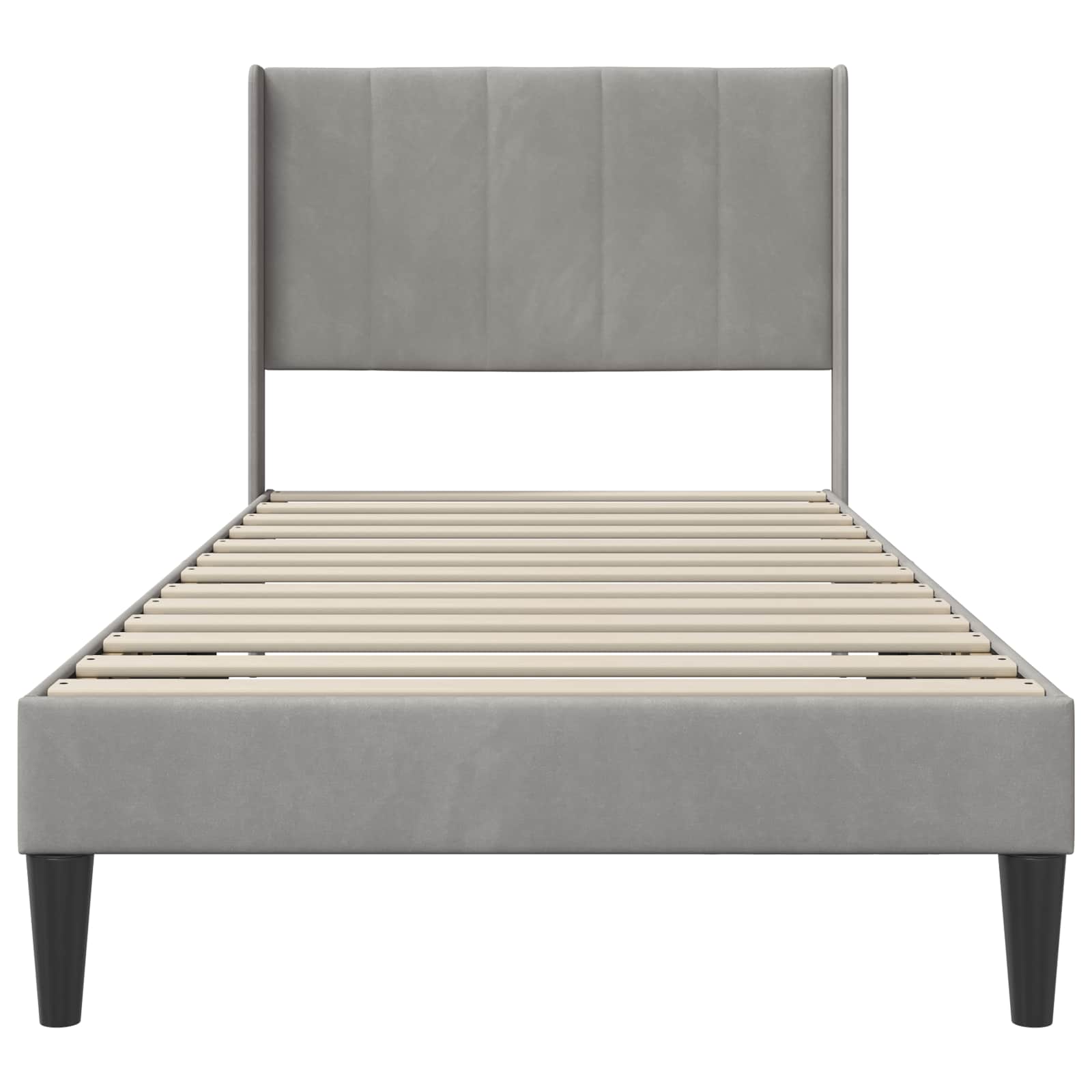Struttura del letto Grigio Chiaro 100 x 200 cm Velluto | homemem39