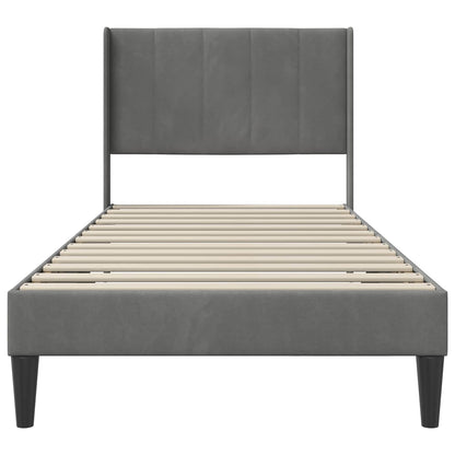 Struttura del letto Grigio Scuro 100 x 200 cm Velluto | homemem39