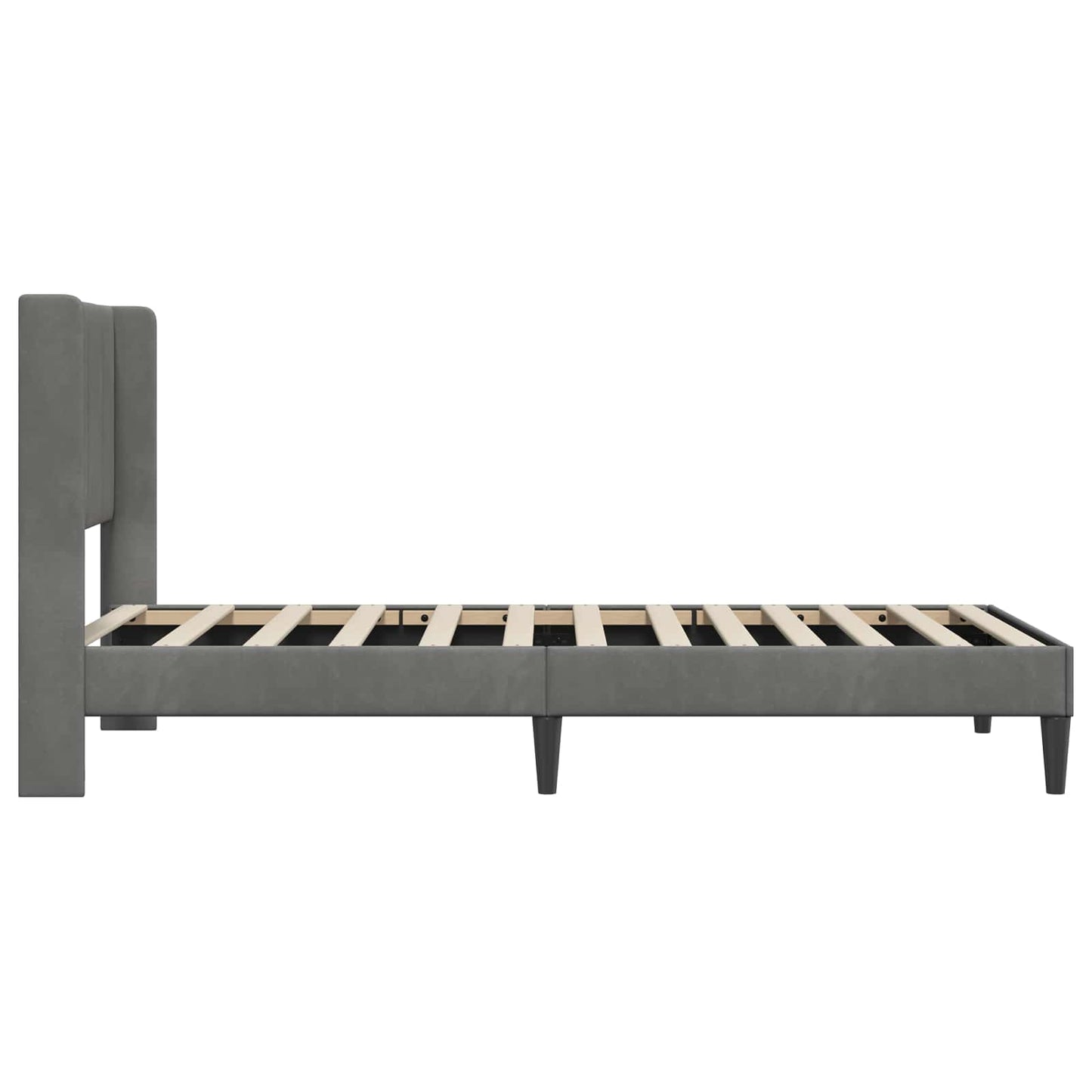 Struttura del letto Grigio Scuro 100 x 200 cm Velluto | homemem39