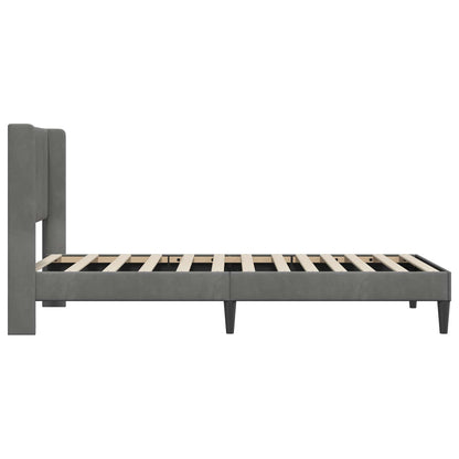 Struttura del letto Grigio Scuro 100 x 200 cm Velluto | homemem39