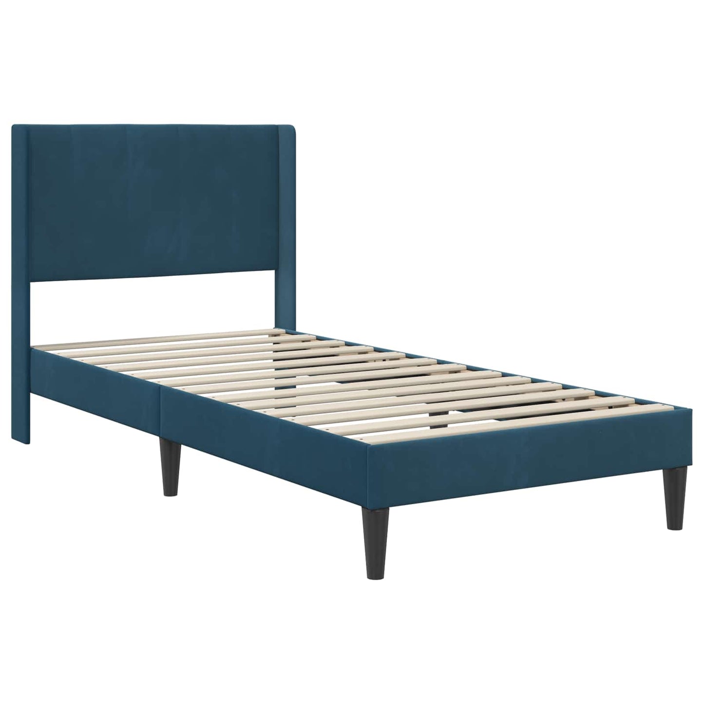 Struttura del letto con testiera Blu 100 x 200 cm Velluto | homemem39