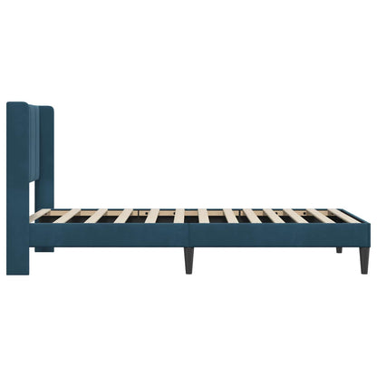 Struttura del letto con testiera Blu 100 x 200 cm Velluto | homemem39