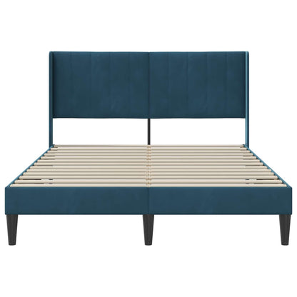 Struttura del letto con testiera Blu 120 x 190 cm Velluto | homemem39