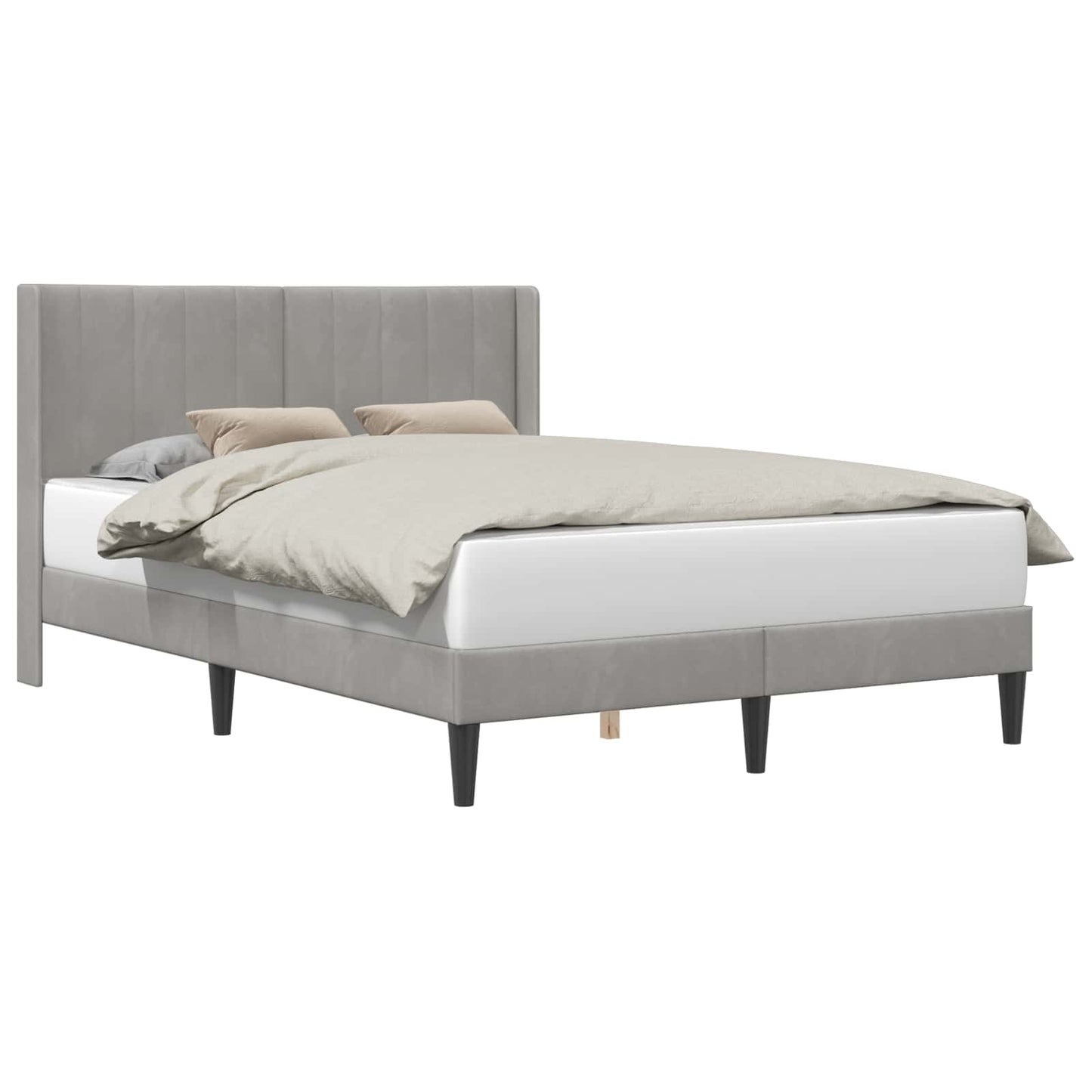 Struttura del letto Grigio Chiaro 120 x 200 cm Velluto | homemem39