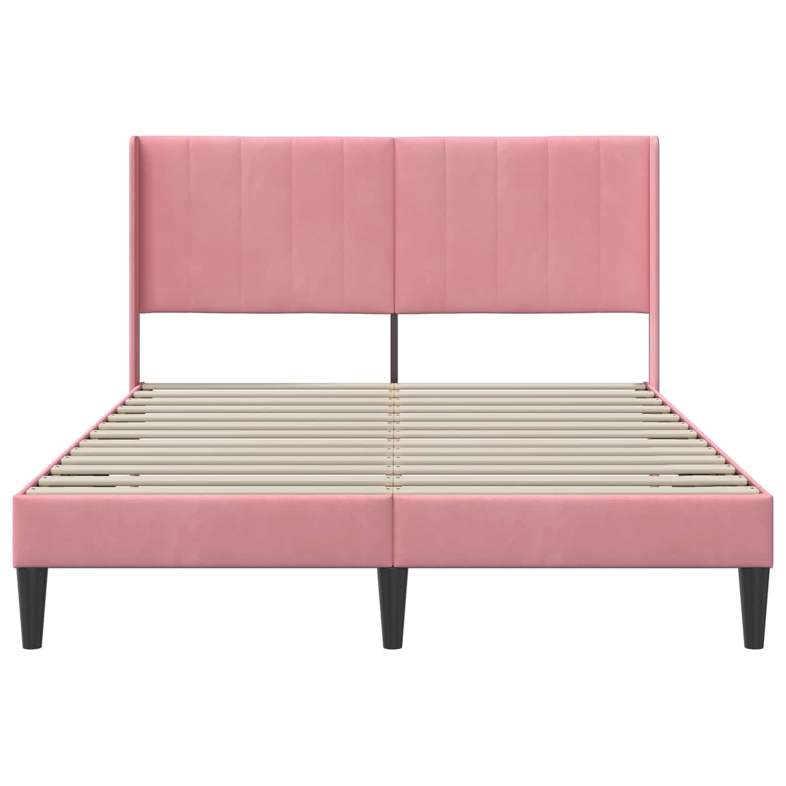 Struttura del letto con testiera Rosa 120 x 200 cm Velluto | homemem39