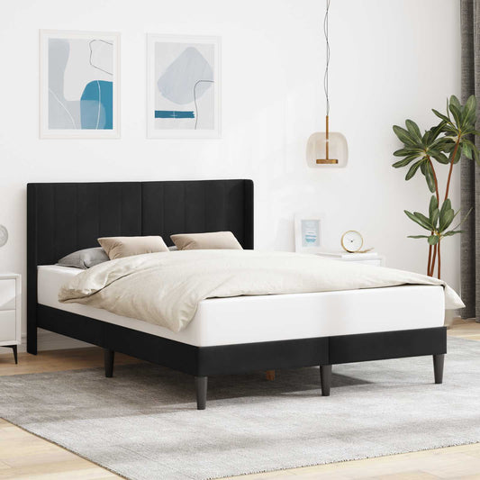 Struttura del letto con testiera Nero 120 x 200 cm Velluto | homemem39