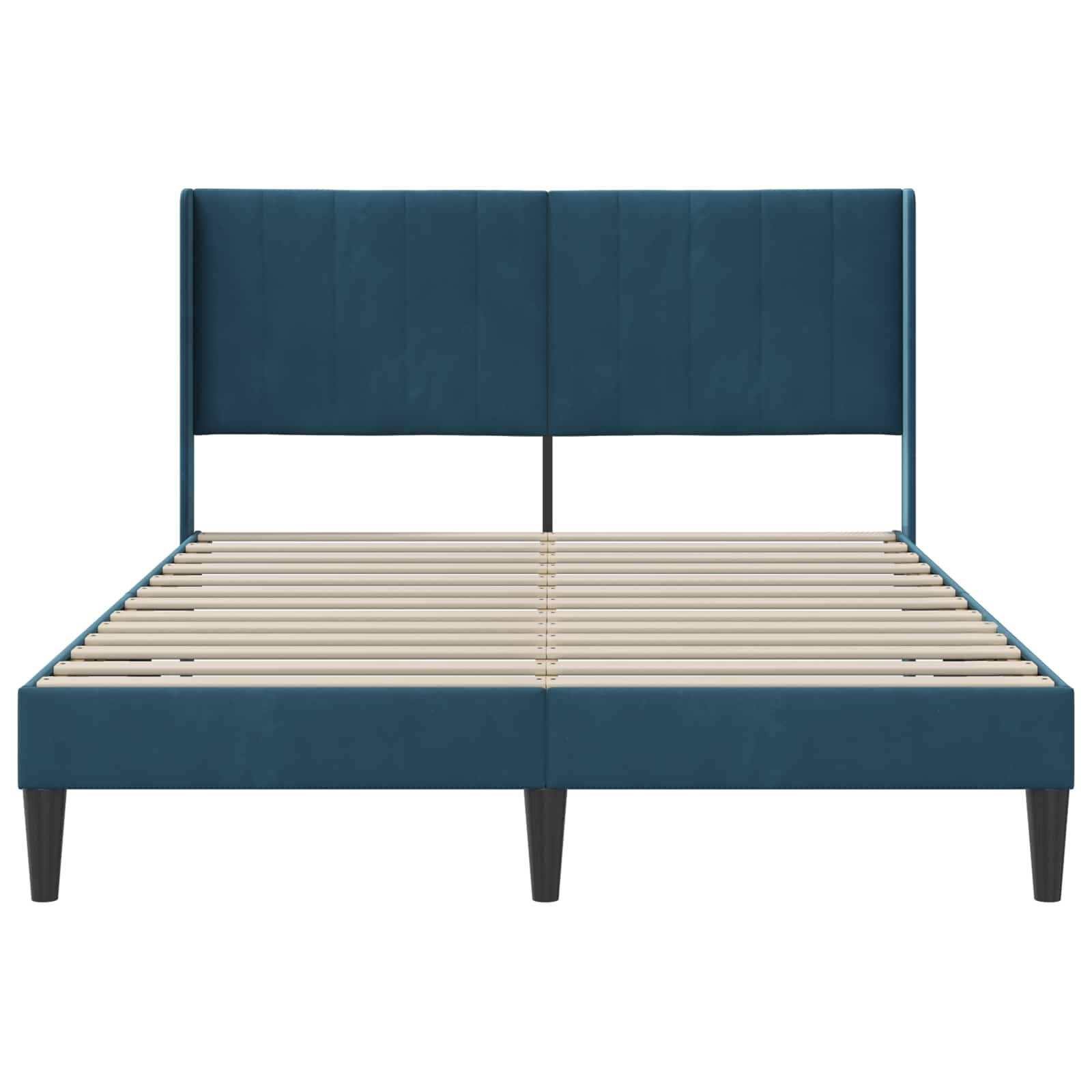 Struttura del letto con testiera Blu 120 x 200 cm Velluto | homemem39