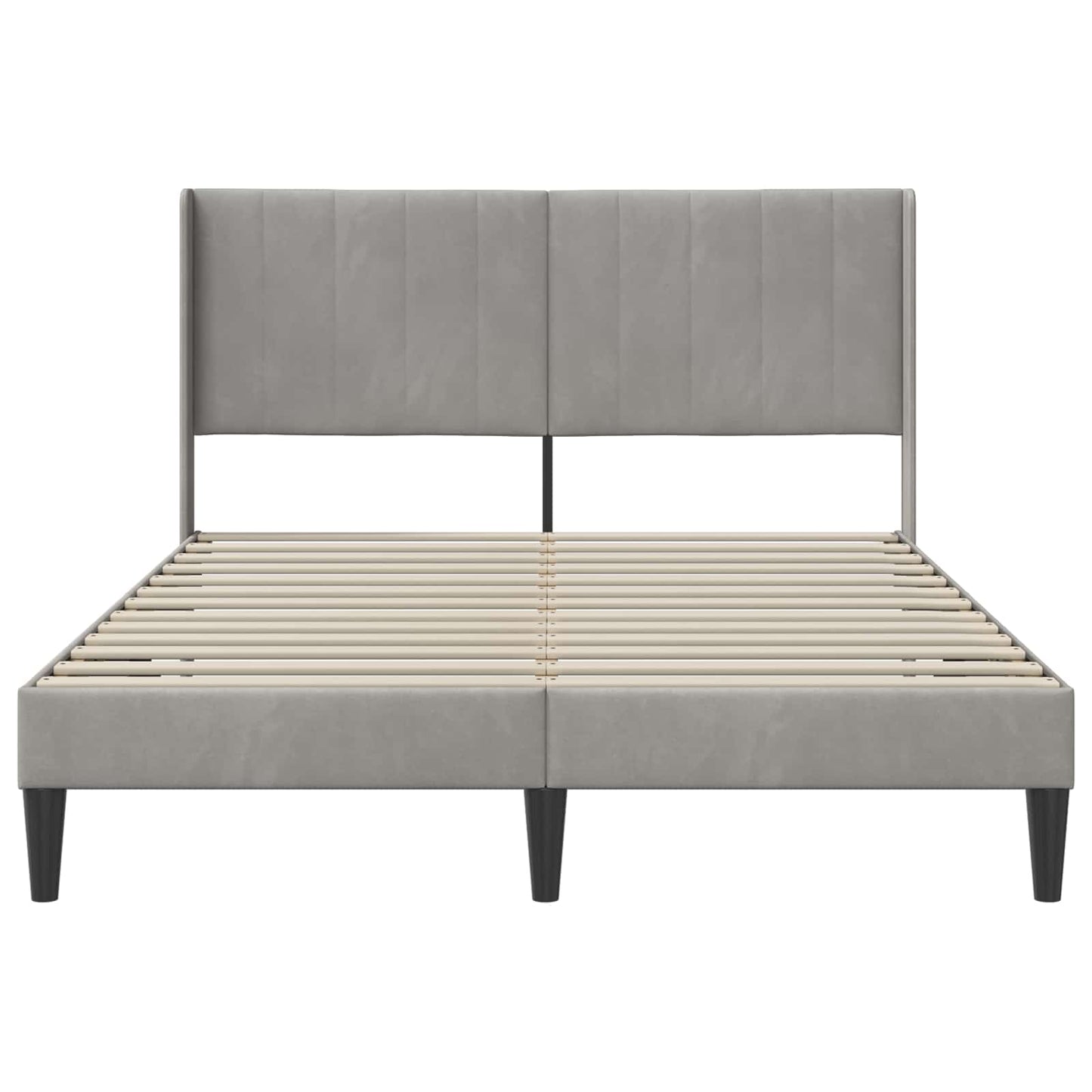 Struttura del letto Grigio Chiaro 140 x 190 cm Velluto | homemem39