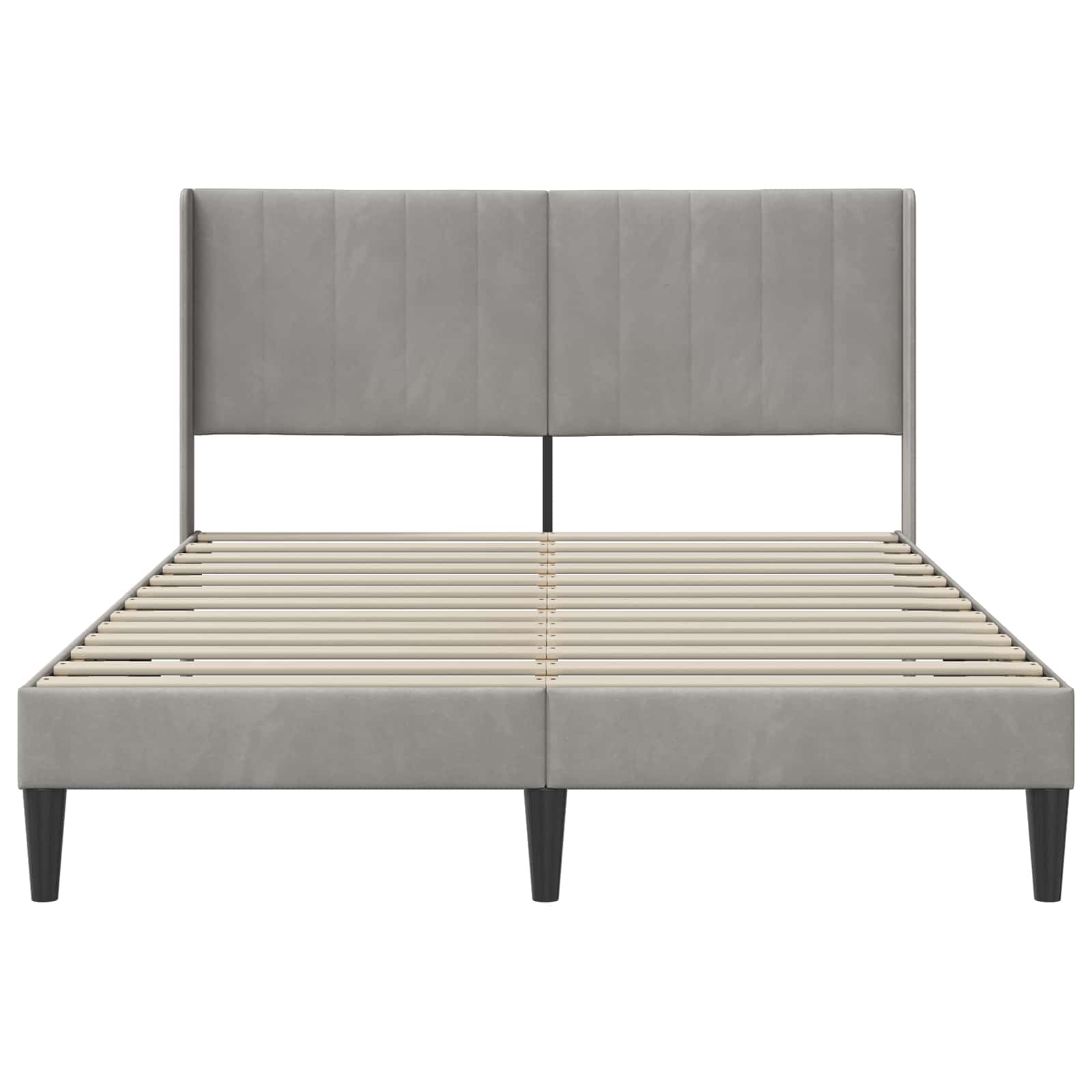 Struttura del letto Grigio Chiaro 140 x 190 cm Velluto | homemem39