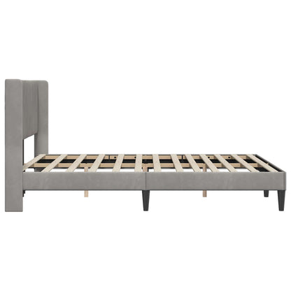 Struttura del letto Grigio Chiaro 140 x 190 cm Velluto | homemem39