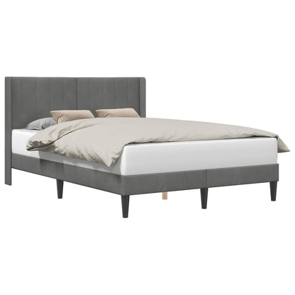 Struttura del letto Grigio Scuro 140 x 190 cm Velluto | homemem39