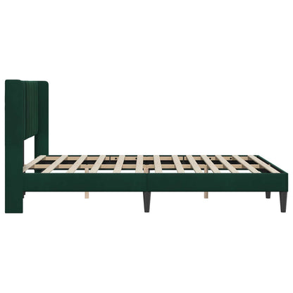 Struttura del letto Verde Scuro 140 x 190 cm Velluto | homemem39