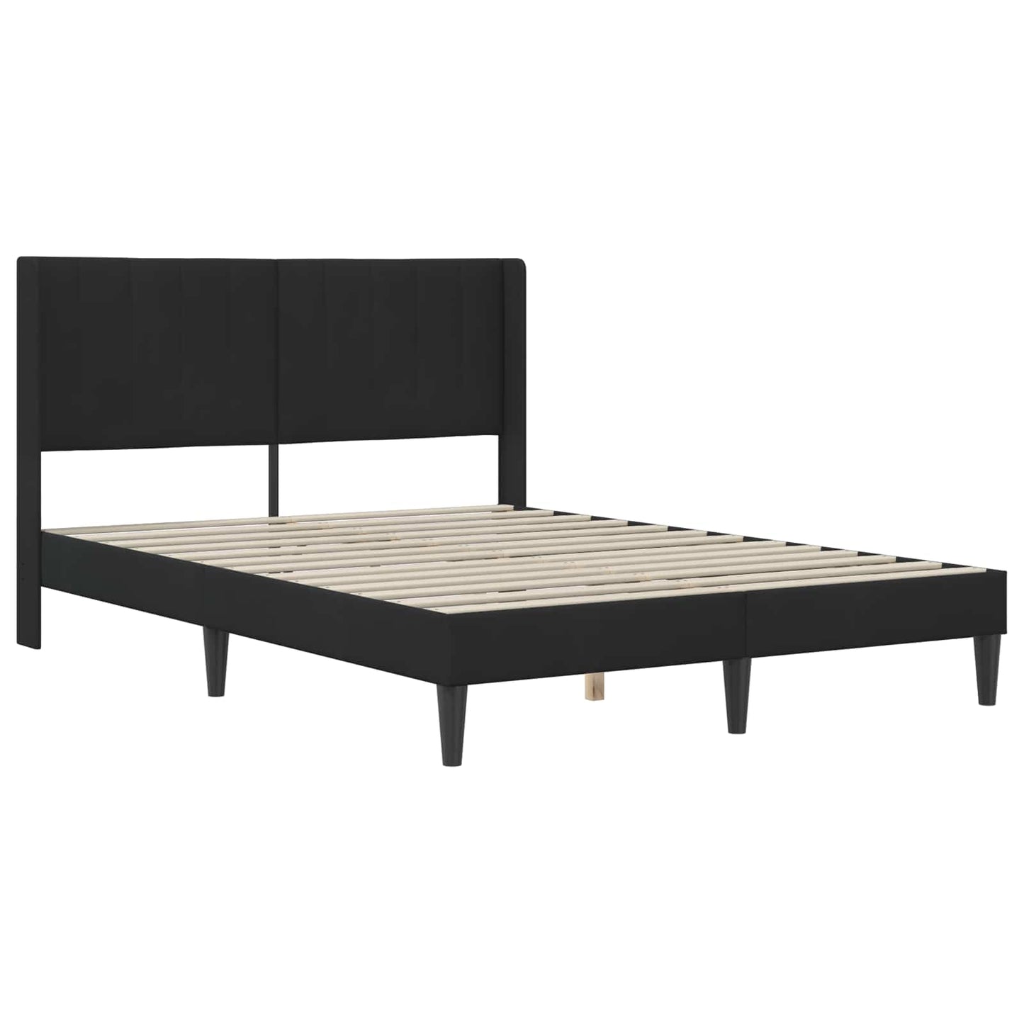 Struttura del letto con testiera Nero 140 x 190 cm Velluto | homemem39