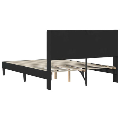 Struttura del letto con testiera Nero 140 x 190 cm Velluto | homemem39