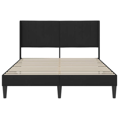 Struttura del letto con testiera Nero 140 x 190 cm Velluto | homemem39