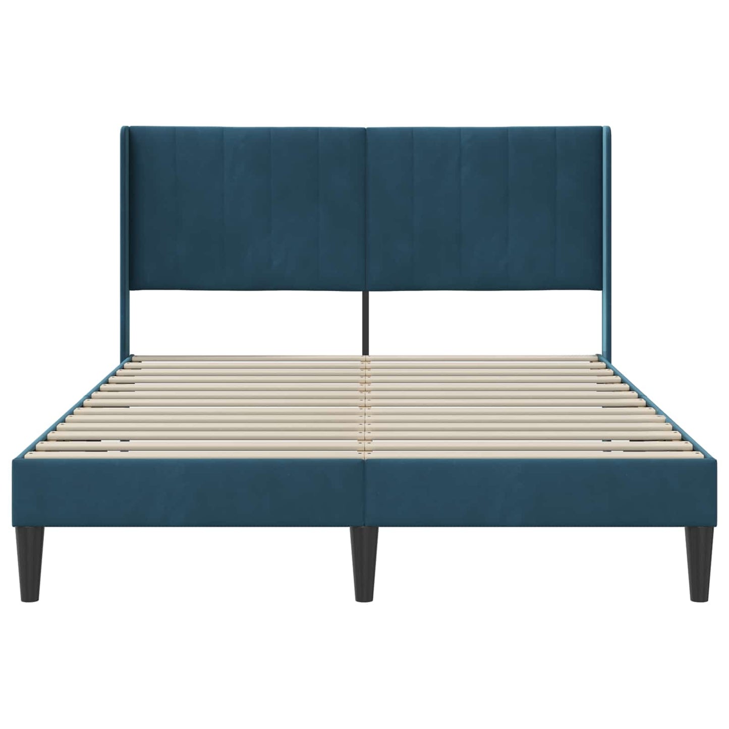 Struttura del letto con testiera Blu 140 x 190 cm Velluto | homemem39