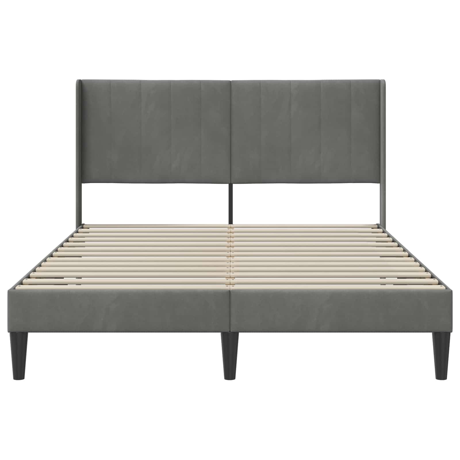 Struttura del letto Grigio Scuro 140 x 200 cm Velluto | homemem39
