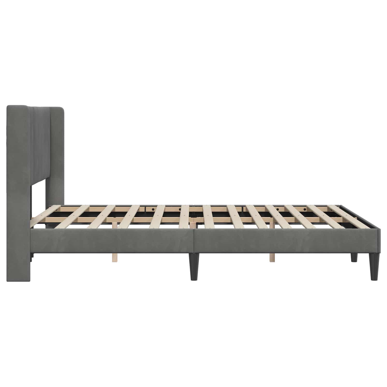 Struttura del letto Grigio Scuro 140 x 200 cm Velluto | homemem39